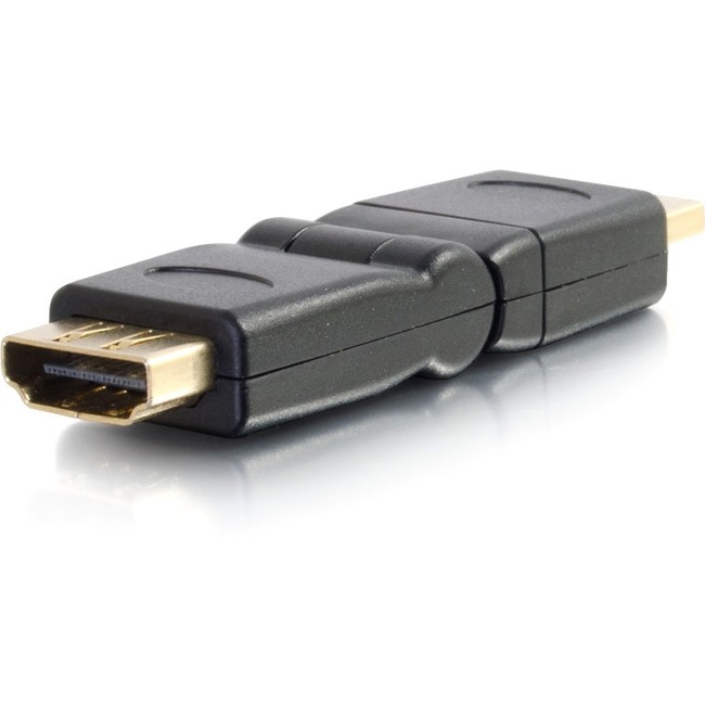 CABLES TO GO 30548 HDMI MALE TO FEMALE 360 DEGREE ADAPTER - 0.8 IN LENGTH - BLAC - Thumbnail 1