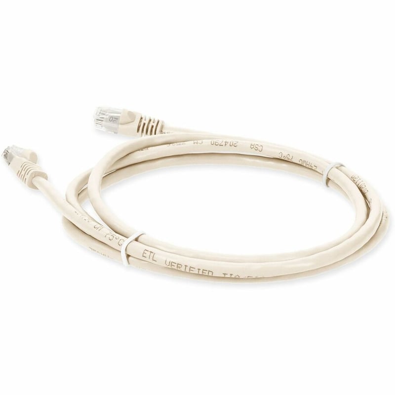 AddOn 3ft Beige CAT 5E PVC Ethernet Cable Snagless Bubble Boot RJ-45 M/M - Thumbnail 3