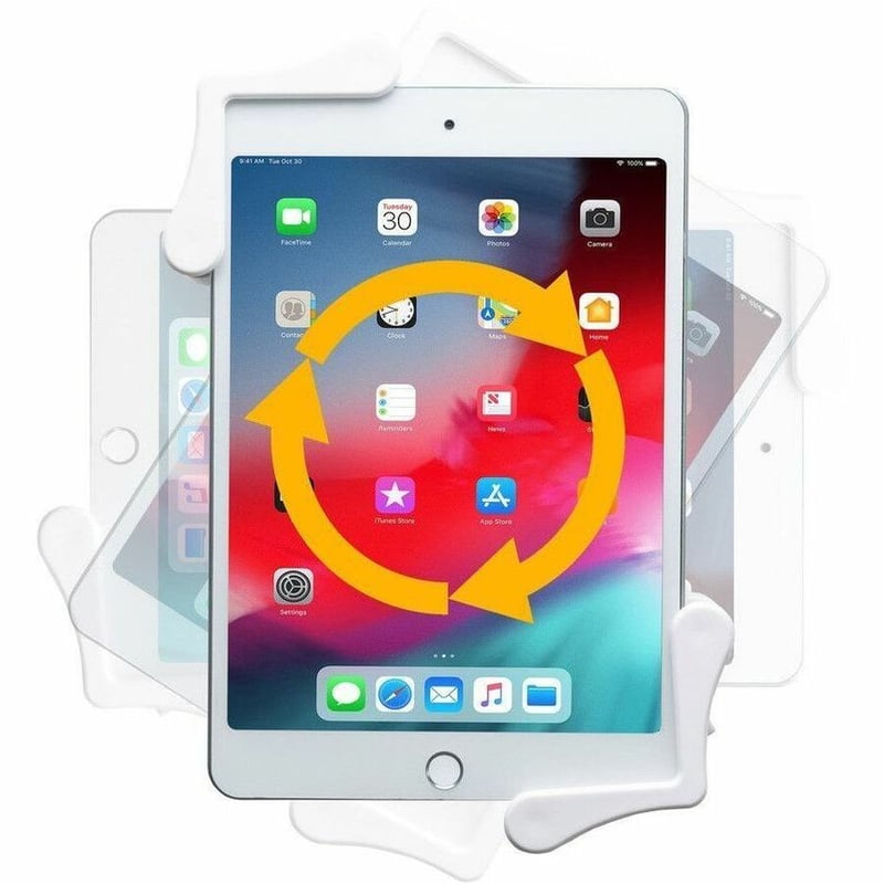 CTA Digital Rotating Wall Mount for 7-14 Inch Tablets, including iPad 10.2-inch (7th/ 8th/ 9th Generation) (White) - Thumbnail 4
