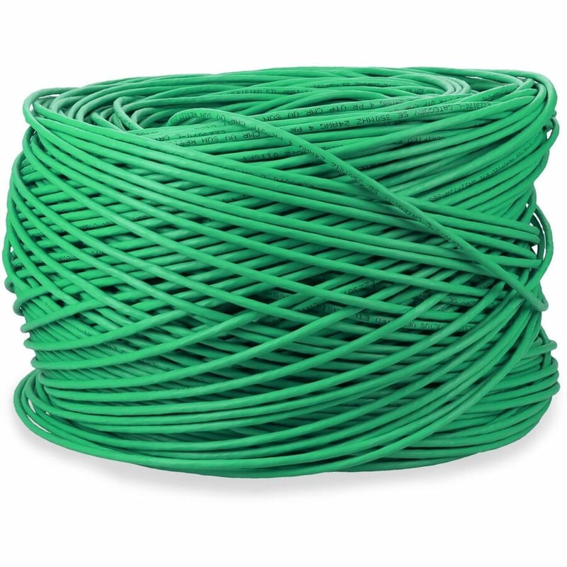 AddOn 1000ft Non-Terminated Green CAT 5E PVC Bulk Cable - Thumbnail 5