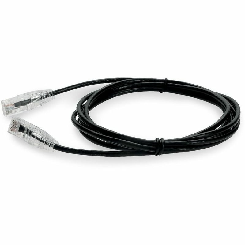 AddOn 10ft Black CAT 6 Slim PVC Ethernet Cable Non-Booted RJ-45 M/M - Thumbnail 2