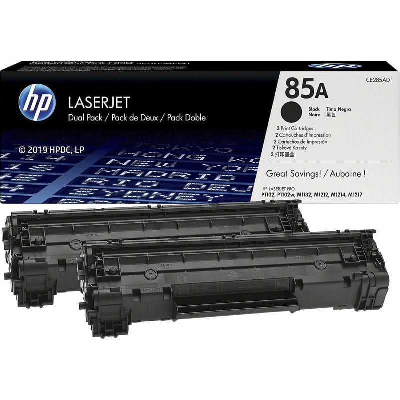 HP 85A 2-pack Black Original LaserJet Toner Cartridges - Thumbnail 1