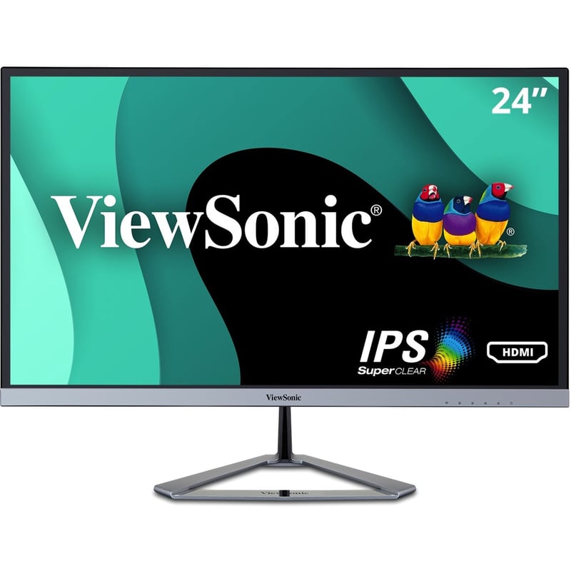 ViewSonic VX2476-SMHD 24 Inch 1080p Widescreen IPS Monitor with Ultra-Thin Bezels, HDMI and DisplayPort - Thumbnail 1