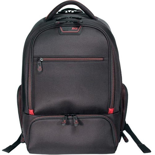 Mobile Edge ScanFast Carrying Case (Backpack) for 13" to 17" Apple iPhone Notebook, MacBook, Tablet, Accessories, iPad, eReader - Black, Red - Thumbnail 1