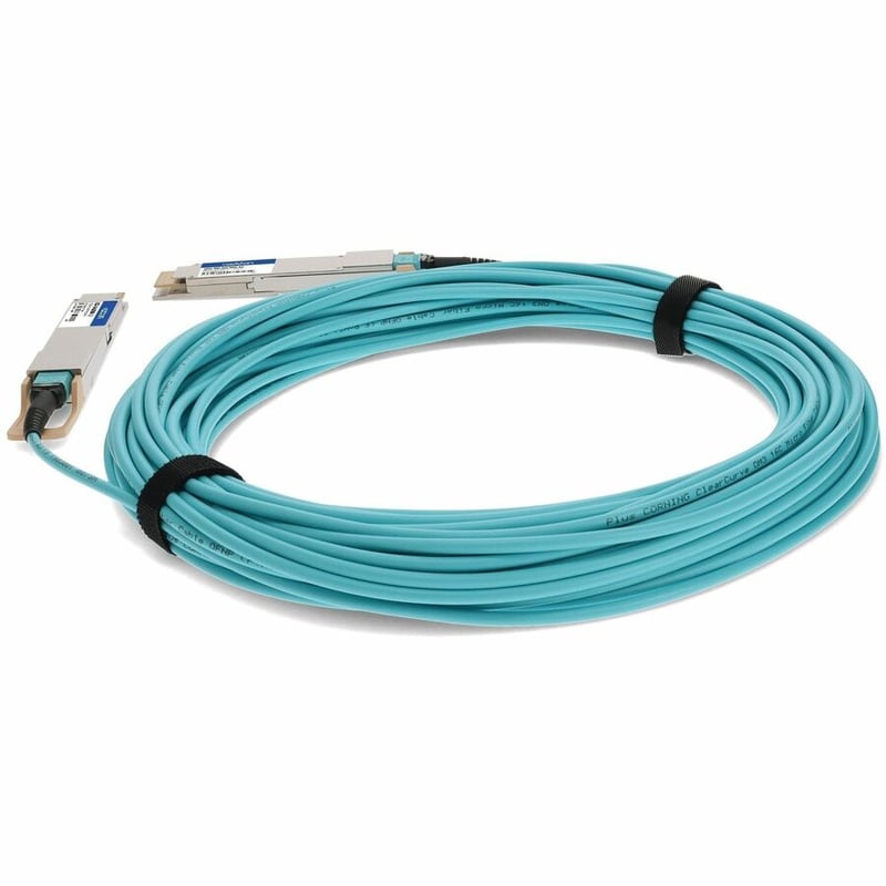 AddOn Cisco® QDD-400-AOC30M Compatible TAA Compliant 400GBase-AOC QSFP-DD to QSFP-DD Active Optical Cable (850nm, MMF, 30m) - Thumbnail 3