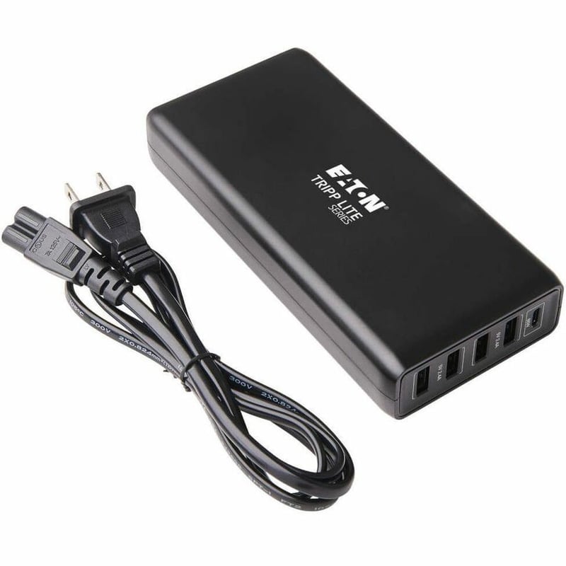 Tripp Lite by Eaton 5-Port USB-C Charger 110W 1x USB-C PD 3.0 PD port (86W) and 4x USB-A Auto-sensing ports,USB-IF certified - Thumbnail 5
