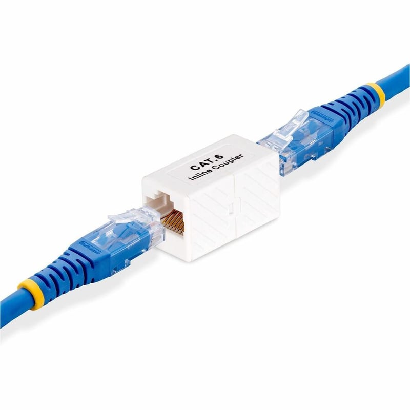 StarTech.com RJ45 Coupler, Inline Cat6 Coupler, Female to Female (F/F) T568 Connector, Unshielded Ethernet Cable Extension - Thumbnail 4