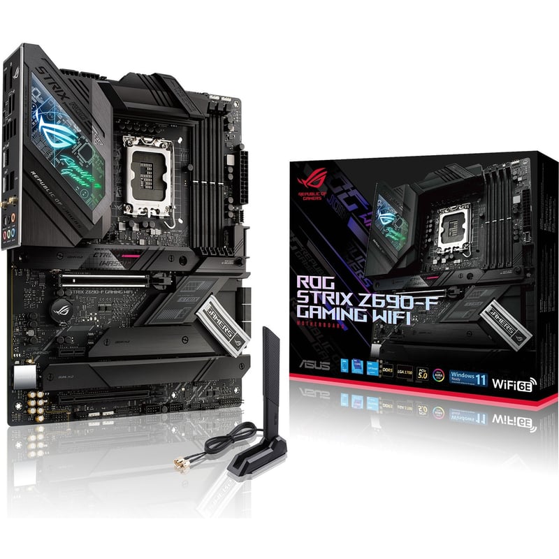 Asus ROG Strix Z690-F GAMING WIFI Desktop Motherboard - Intel Z690 Chipset - Socket LGA-1700 - Intel Optane Memory Ready - ATX - Thumbnail 1