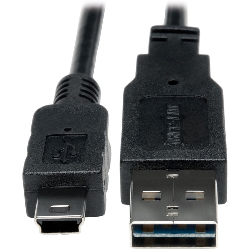 Eaton Tripp Lite Series Universal Reversible USB 2.0 Converter Adapter Cable (Reversible A to 5Pin Mini B M/M), 1 ft. (0.31 m) - Thumbnail 2