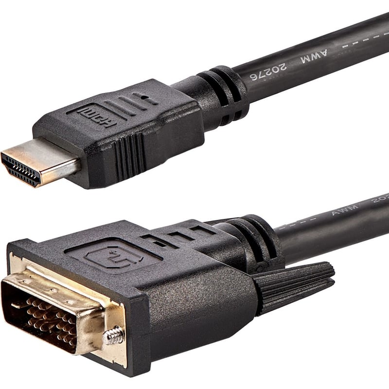 StarTech.com 6ft (1.8m) HDMI to DVI Cable, DVI-D to HDMI Display Cable (1920x1200p), 10 Pack, Black, HDMI to DVI-D Adapter Cord M/M - Thumbnail 4