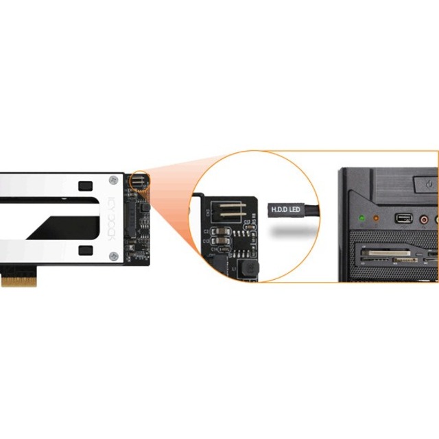 Icy Dock ToughArmor MB840M2P-B Drive Bay Adapter M.2, PCI Express NVMe - PCI Express 3.0 x4 Host Interface - Black, Silver