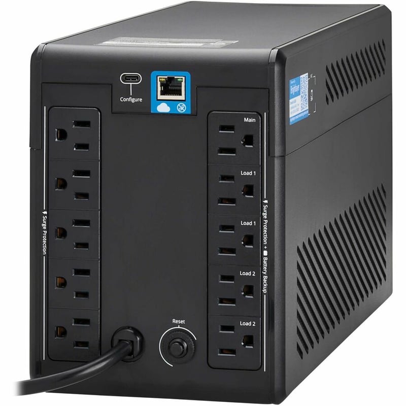 CLOUD-CONNECTED UPS 1000VA 600W 120V AVR REMOTE MONITOR 10-OUT LCD - Thumbnail 3