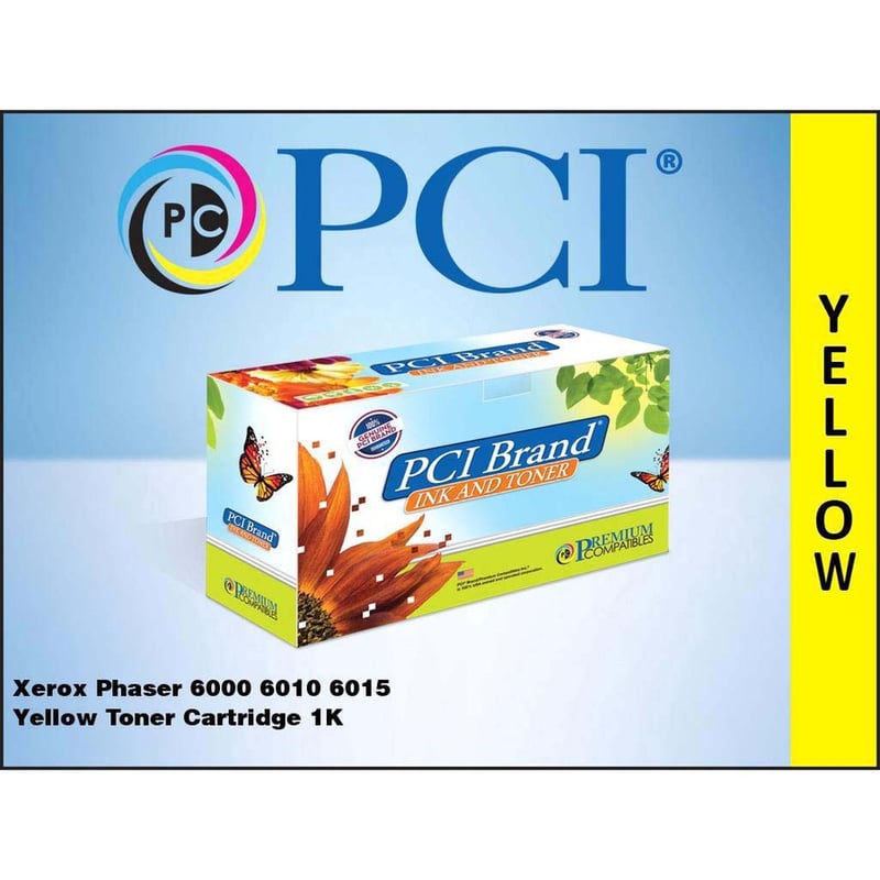 PCI BRAND COMPATIBLE XEROX 106R01629 YELLOW TONER CARTRIDGE 1000 PAGE YIELD FOR - Thumbnail 2