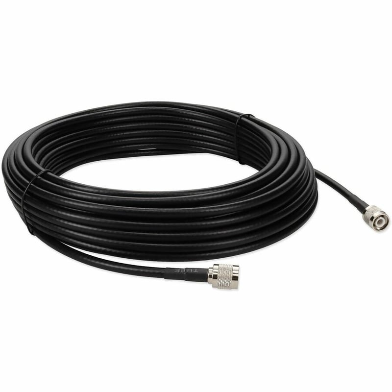 AddOn 50ft Cisco&reg; 4G-CAB-LMR240-50 Compatible TNC (Male) to TNC (Female) Black Coaxial Simplex PVC Copper Patch Cable
