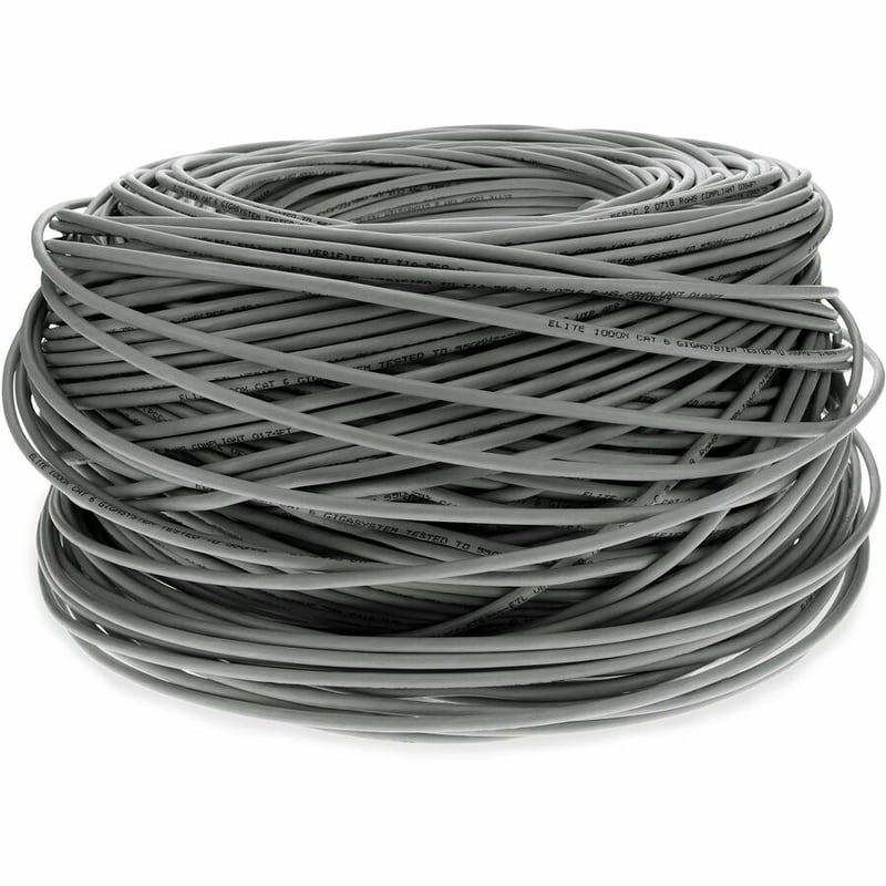 AddOn 1000ft Non-Terminated Straight Gray Cat6 UTP Copper PVC Patch Cable - Thumbnail 4