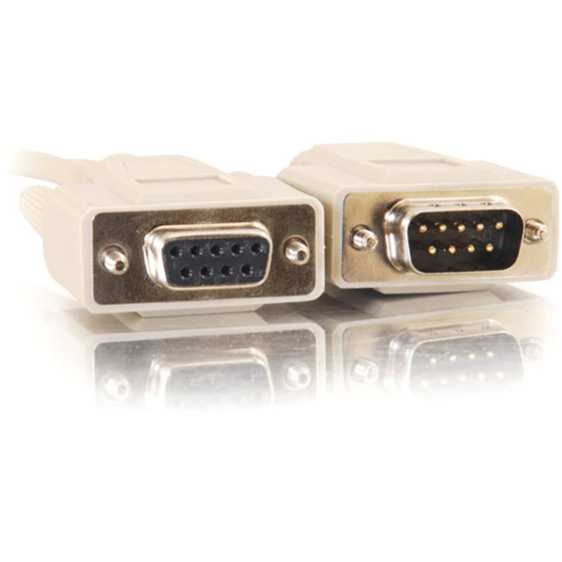 CABLES TO GO 02713 15FT (4.6M) DB9 M/F SERIAL RS232 EXTENSION CABLE - BEIGE - PU - Thumbnail 2