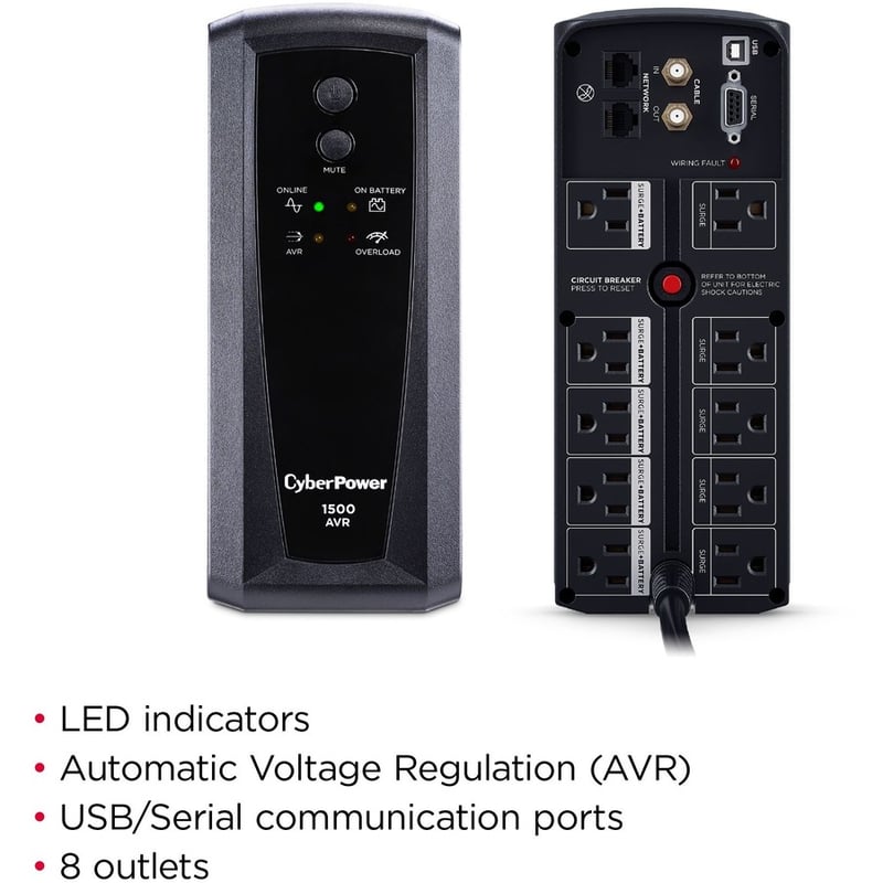 CyberPower CP1500AVRT AVR UPS Systems - Thumbnail 2