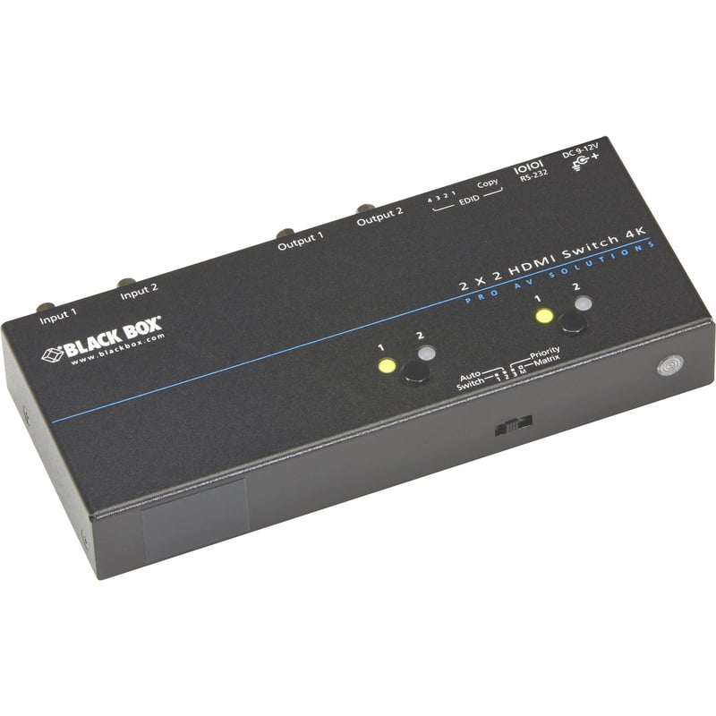 Black Box 4K HDMI Matrix Switch - 2 x 2 - Thumbnail 1