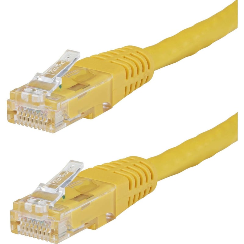 StarTech.com 10ft CAT6 Ethernet Cable - Yellow Molded Gigabit - 100W PoE UTP 650MHz - Category 6 Patch Cord UL Certified Wiring/TIA - Thumbnail 1