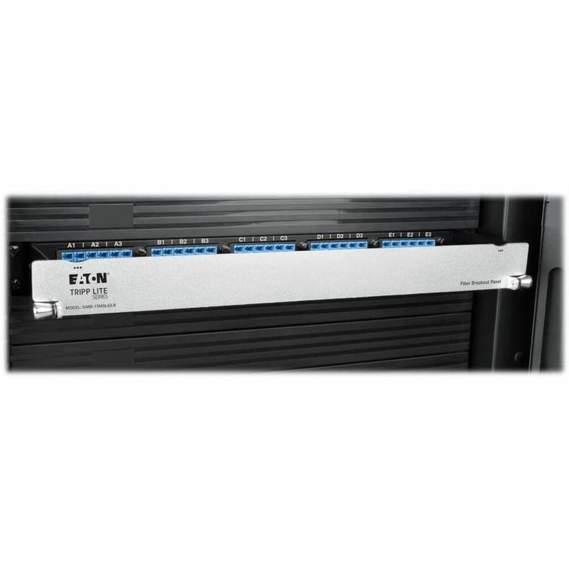 Eaton Tripp Lite Series 40/100Gb Fiber Breakout Patch Panel, 40Gb to 4 x 10Gb, 100Gb to 4 x 25Gb, 15 MTP QSFP to 60 LC Duplex 9/125 Singlemode Ports, 1U - Thumbnail 4