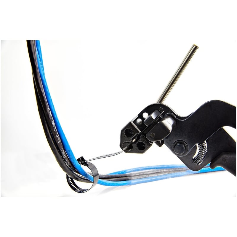 StarTech.com Metal Cable Tie Tool - Metal Ties Tightener Tool - Stainless Steel Zip Tie Wrap Installation Gun - Tensioning & Cutting Tool - Thumbnail 2