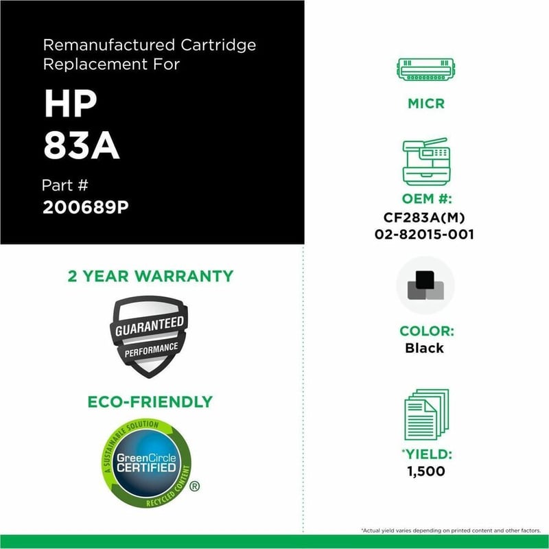 Clover Imaging Remanufactured MICR Toner Cartridge for HP CF283A, TROY 02-82015-001 - Thumbnail 3