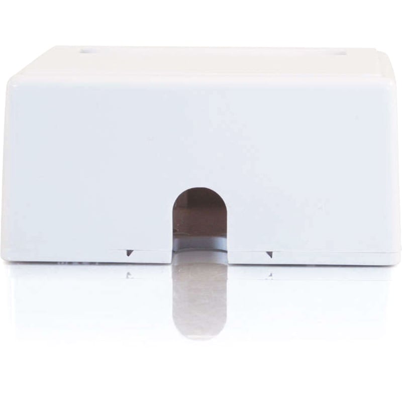 C2G 2-Port Keystone Jack Surface Mount Box - White - Thumbnail 3