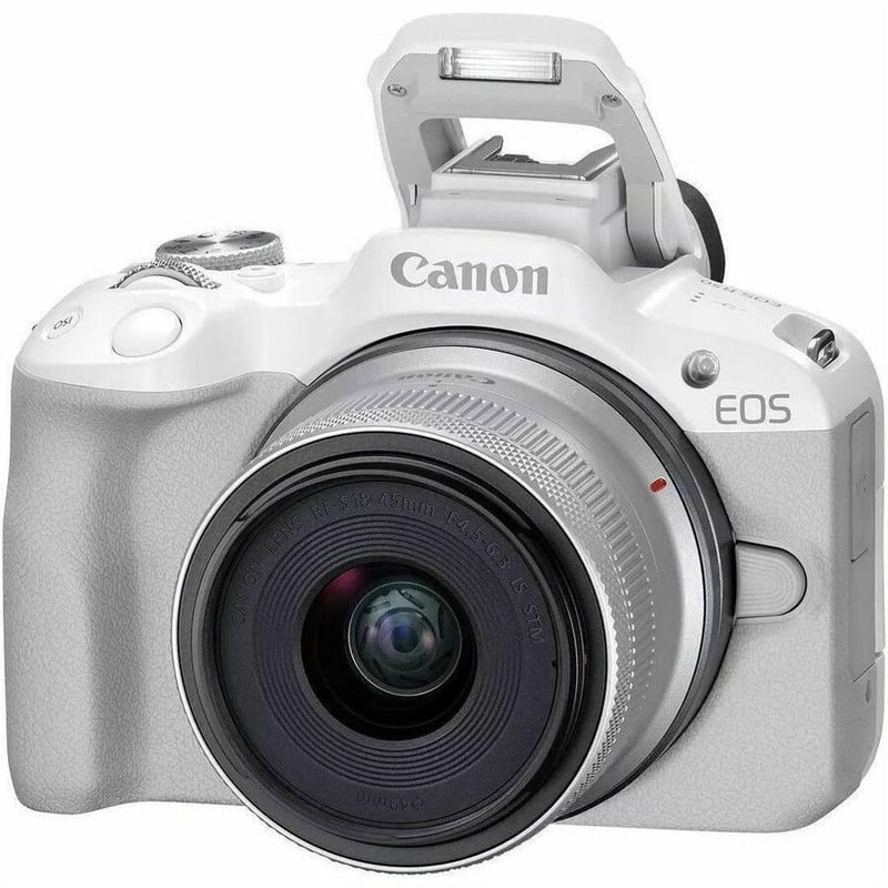 CANON EOS R50 - 24.2MP - CMOS - F/4.5-6.3 - 18-45 MM - 3INCH - WHITE - TOUCHSCRE - Thumbnail 3