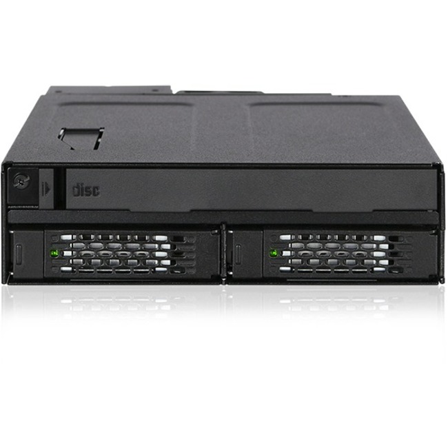 Icy Dock ToughArmor MB602SPO-B Drive Enclosure for 5.25" - Serial ATA/300 Host Interface Internal - Black - Thumbnail 1