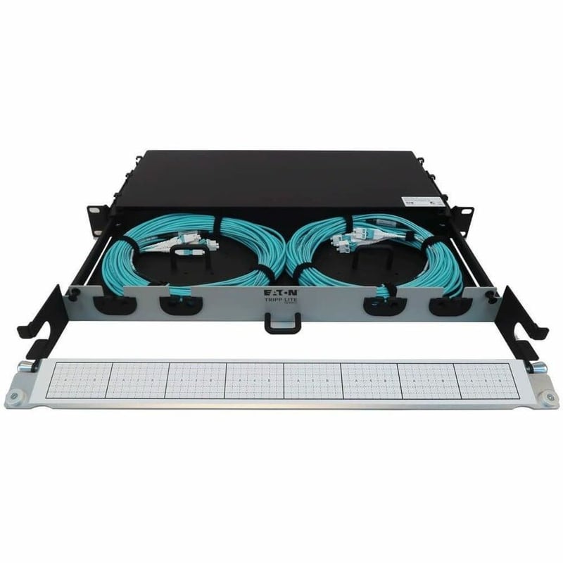 Eaton Tripp Lite Series Preloaded Fiber Panel, 1U - 2x (12F MTP/MPO-PC to 4x LC Duplex F/M) 8F Trunk Cables, OM4 Multimode, 20 m (65.6 ft.) - Thumbnail 5