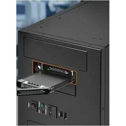 Icy Dock ToughArmor MB834MK-B V2 Drive Enclosure for 3.5" M.2, PCI Express NVMe 4.0 - SFF-8654 SlimSAS Host Interface Internal - Black - Thumbnail 5