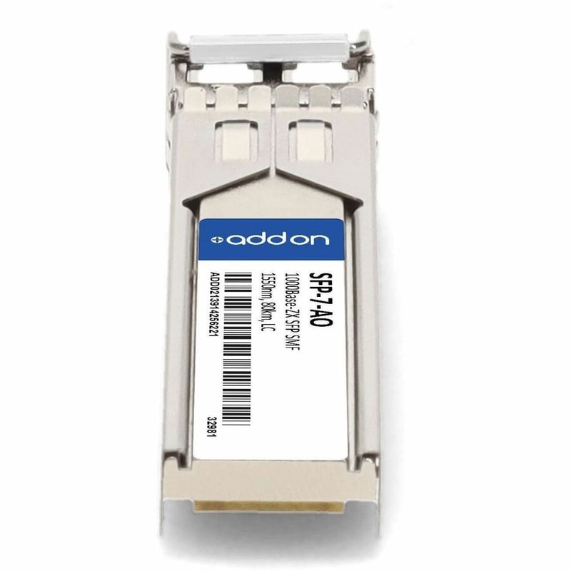 AddOn Rad SFP-7 Compatible TAA Compliant 1000Base-ZX SFP Transceiver (SMF, 1550nm, 80km, LC) - Thumbnail 4
