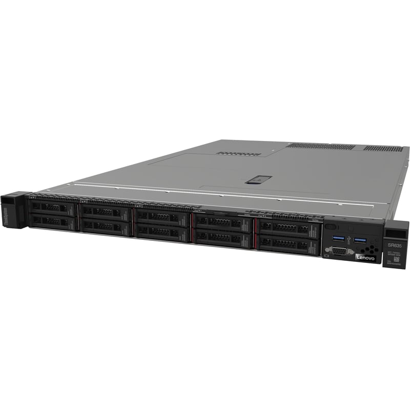 Lenovo ThinkSystem SR635 7Y99A038NA 1U Rack Server - 1 EPYC 7303P 2.40 GHz - 32 GB RAM - 12Gb/s SAS Controller - Thumbnail 1