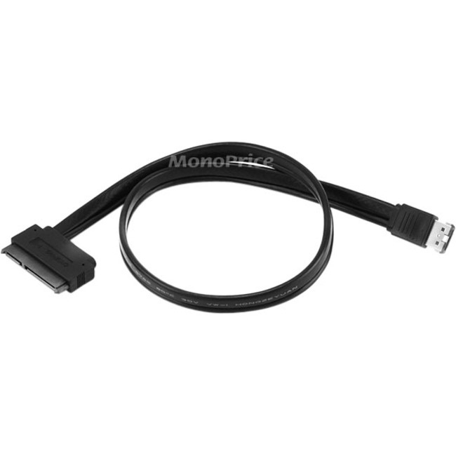 19INCH ESATAP TO SATA 22PIN CABLE - BLACK - Thumbnail 1