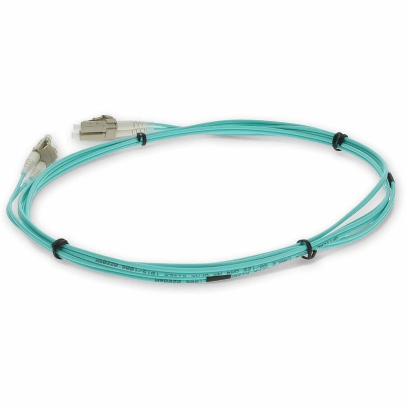 AddOn 3m LC to LC Aqua OM3 Duplex OFNR (Riser-Rated) Fiber Patch Cable - Thumbnail 3