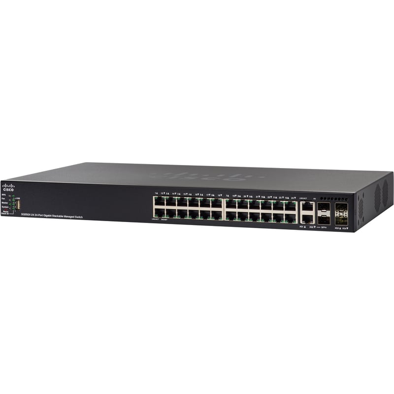 CISCO SG550X-24 24-PORT GIGABITSTACKABLESWITCHREMANUFACTURED - Thumbnail 2