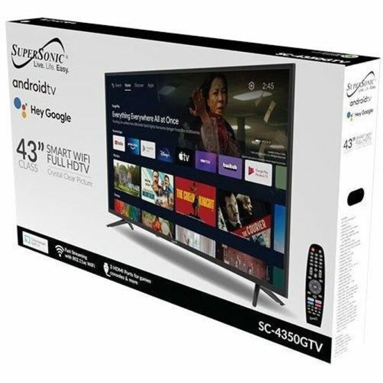 Supersonic 43" Smart LED-LCD TV - HDTV - Black - Thumbnail 3
