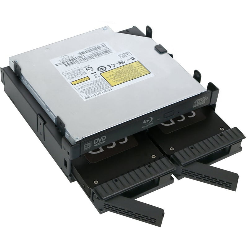 Icy Dock ExpressCage MB732SPO-B Drive Enclosure for 5.25" - Serial ATA/600 Host Interface Internal - Black - Thumbnail 5