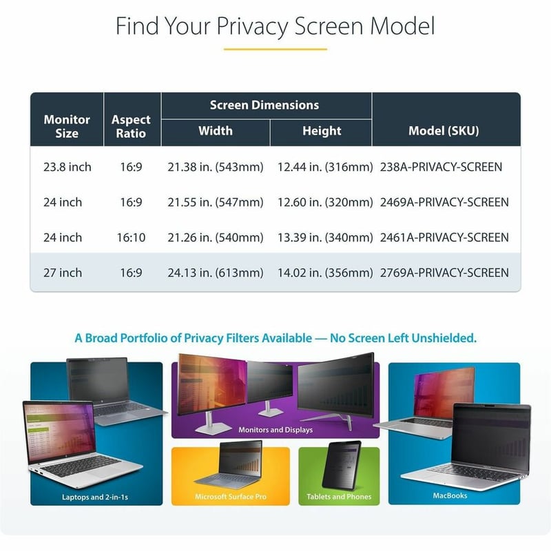 27IN MONITOR PRIVACY SCREEN - HANGING ACRYLIC FILTER/SHIELD - Thumbnail 5