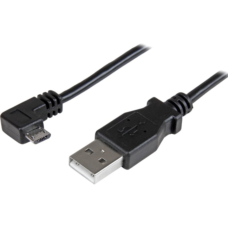 StarTech.com 2m 6 ft Right Angle Micro-USB Charge and Sync Cable M/M - USB 2.0 A to Micro USB - 24 AWG - Thumbnail 1