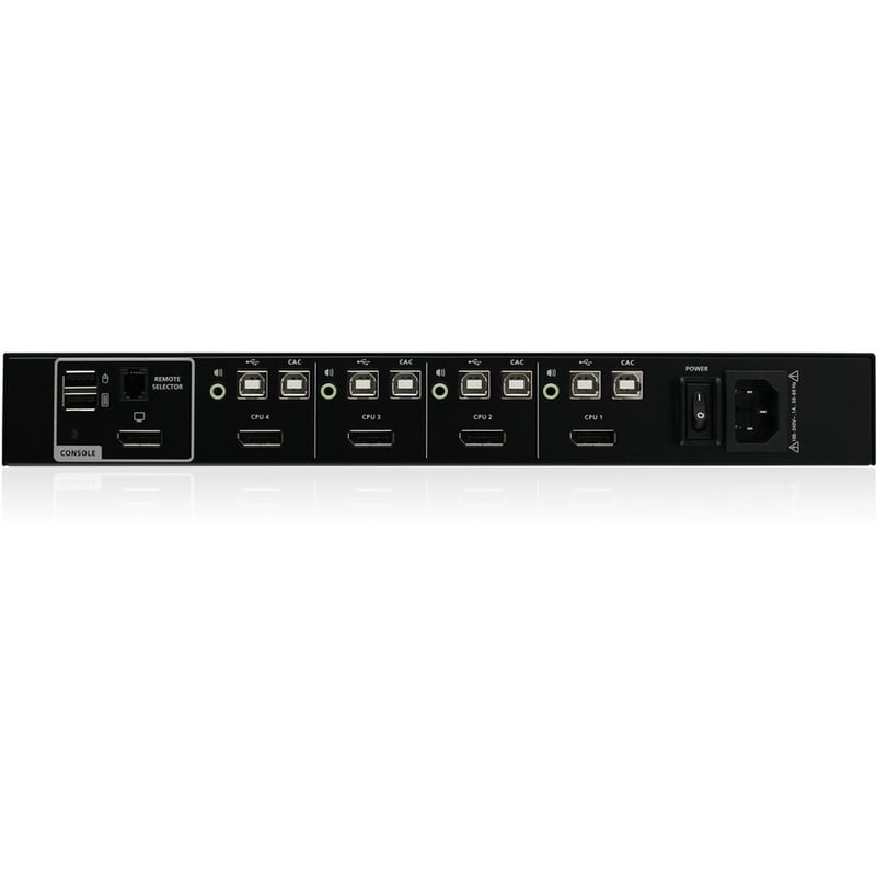IOGEAR 4-Port Single View DisplayPort/HDMI Secure KVM Switch w/Audio and CAC support - Thumbnail 2