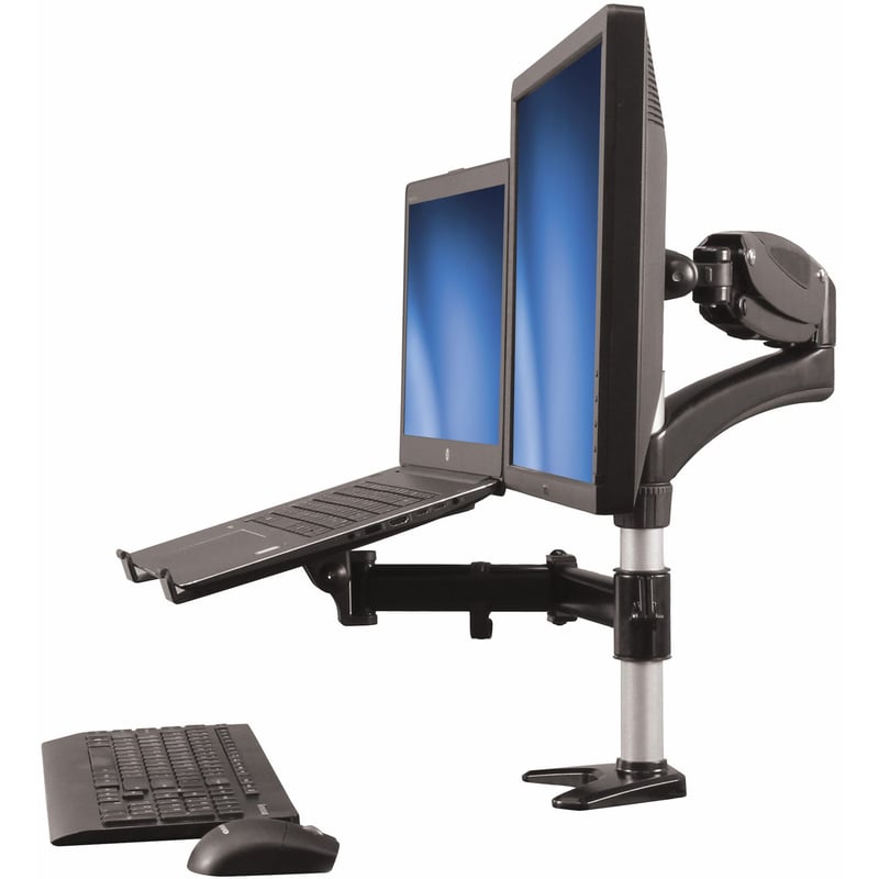StarTech.com Laptop Monitor Stand, Computer Monitor Stand, Articulating, VESA Mount Monitor Desk Mount, For up to 27"(17.6lb/8kg) Displays - Thumbnail 1