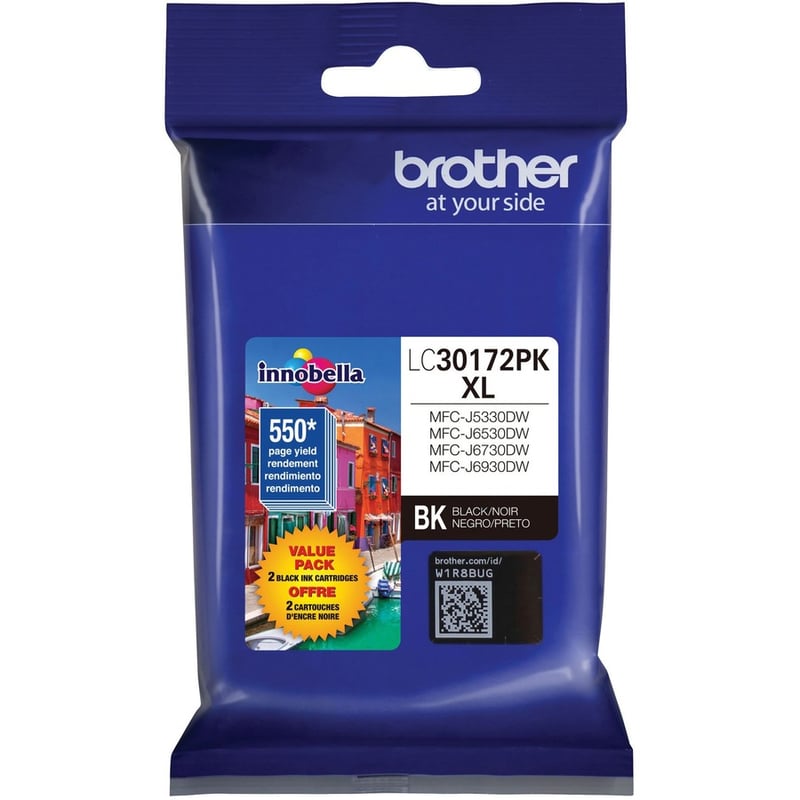Brother LC30172PK Original High Yield Inkjet Ink Cartridge - Black - 2 / Pack - Thumbnail 2