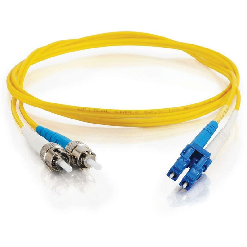 C2G-2m LC-ST 9/125 OS1 Simplex Singlemode PVC Fiber Optic Cable - Yellow - Thumbnail 2