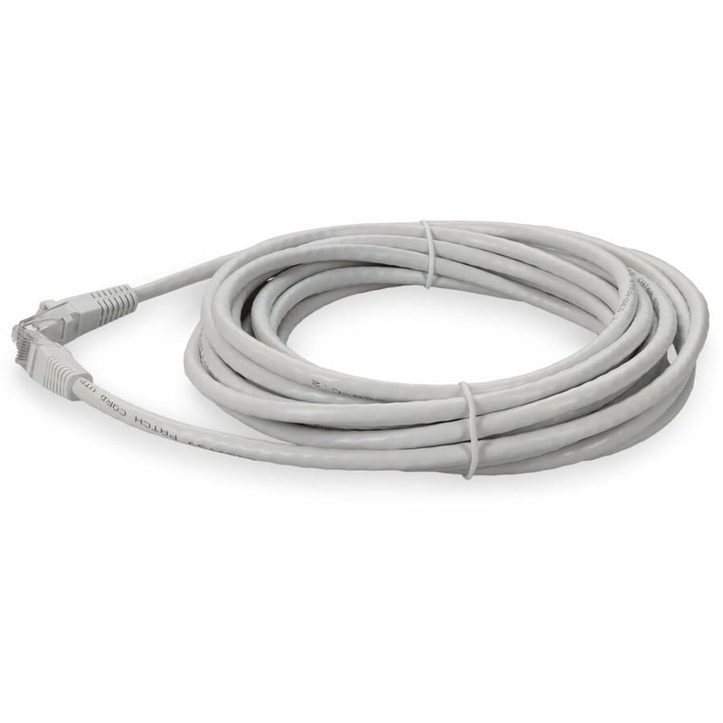 AddOn 15ft White CAT 6A PVC Ethernet Cable Snagless Bubble Boot RJ-45 M/M - Thumbnail 2