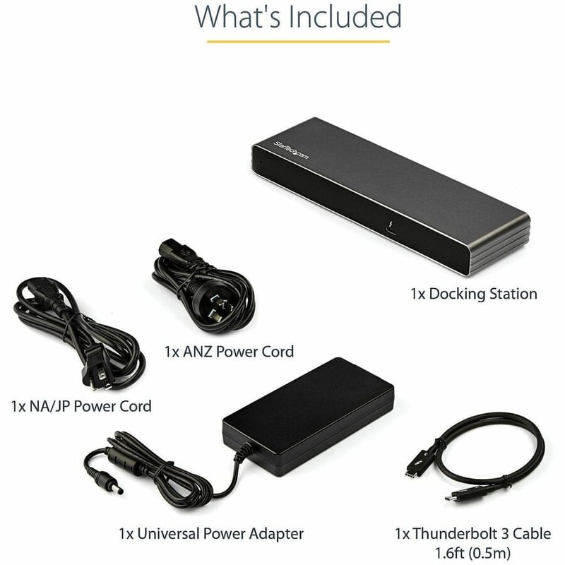 StarTech.com Thunderbolt 3 Dock - Dual 4K 60Hz Monitor TB3 Docking Station with DisplayPort, HDMI & 1080p VGA - 85W Power Delivery - Thumbnail 3