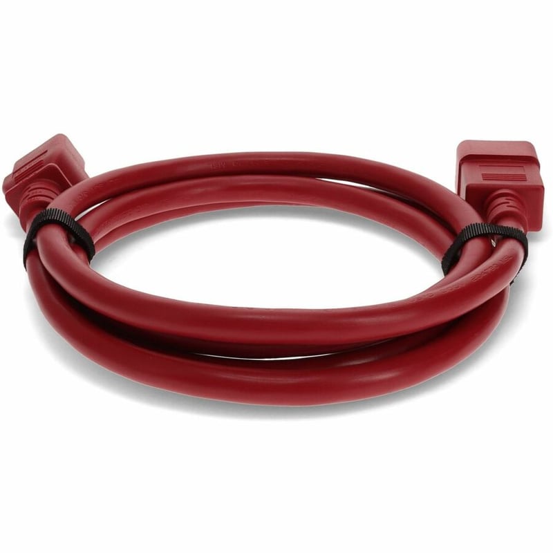 AddOn 3ft C19 Female to C20 Male 12AWG 100-250V at 20A Red Power Cable - Thumbnail 4