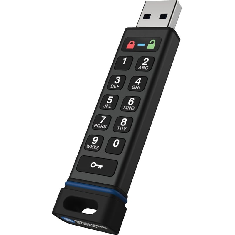 SecureDrive SecureUSB KP Hardware-Encrypted USB Flash Drive with Keypad - Thumbnail 2