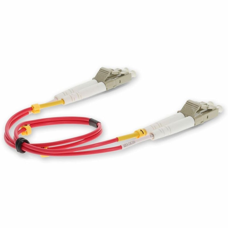 AddOn 2m LC to LC Red OM4 Duplex OFNP (Plenum-Rated) Fiber Patch Cable - Thumbnail 5