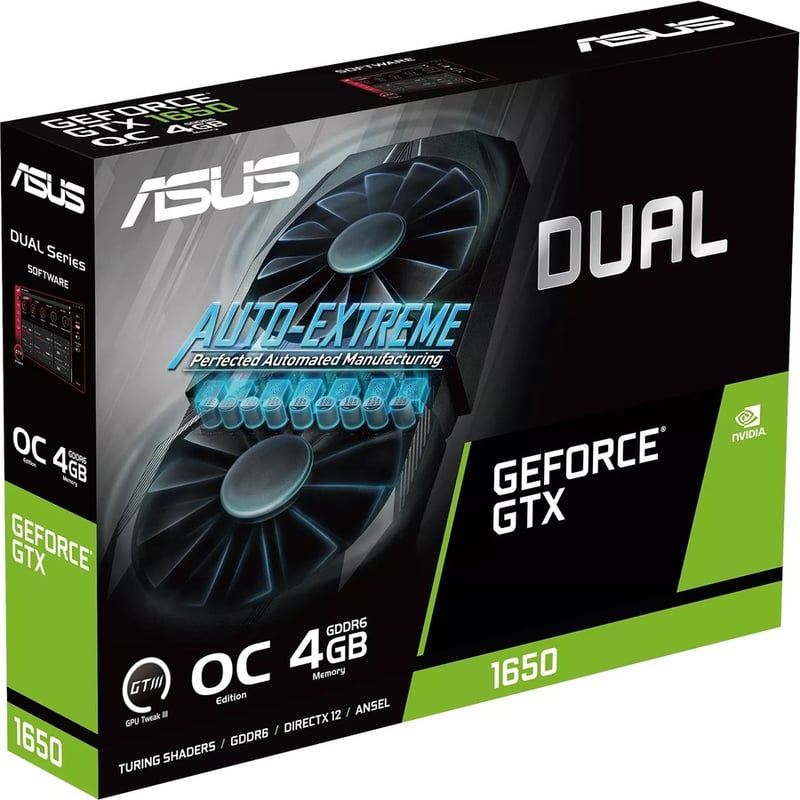 Asus NVIDIA GeForce GTX 1650 Graphic Card - 4 GB GDDR6 - Thumbnail 2
